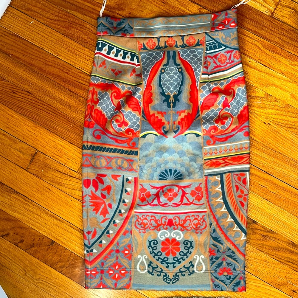 Anthropology Pankaj & Nidhi pencil skirt, abstract design. Size XS
